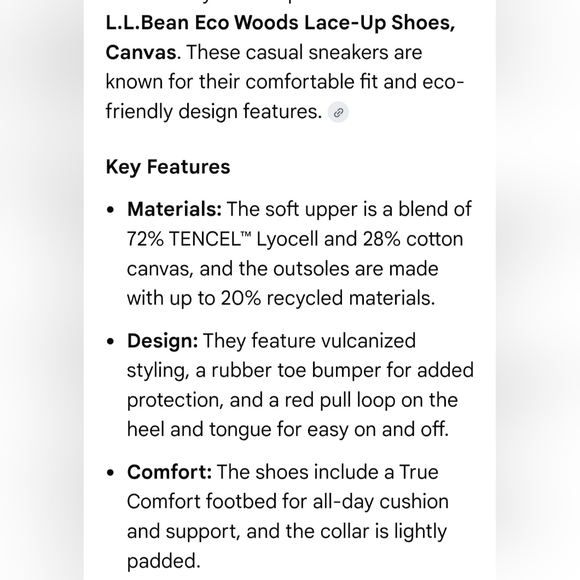 NWOB L.L. Bean Men's Tan/Brown Canvas Sneakers/Tennis Shoes W/ Red Accents Sz 11 - Picture 6 of 6